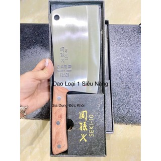Dao chặt SEKI NGUYÊN KHỐI, Dao chặt các loại xương ống cứng, dao kèm hộp nặng 1kg100gr,  công nghệ Nhật Bản