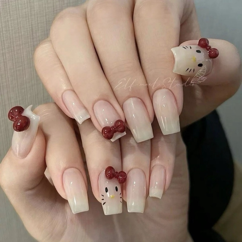 Nailbox hello kitty tone thạch đơn giản 39k