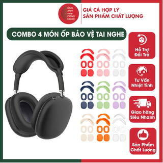 /Hỏa Tốc/ Combo 4 món ốp silicon bảo vệ tai nghe Air-pods Max 1 2 chống sốc chống trầy xước [CAP09]