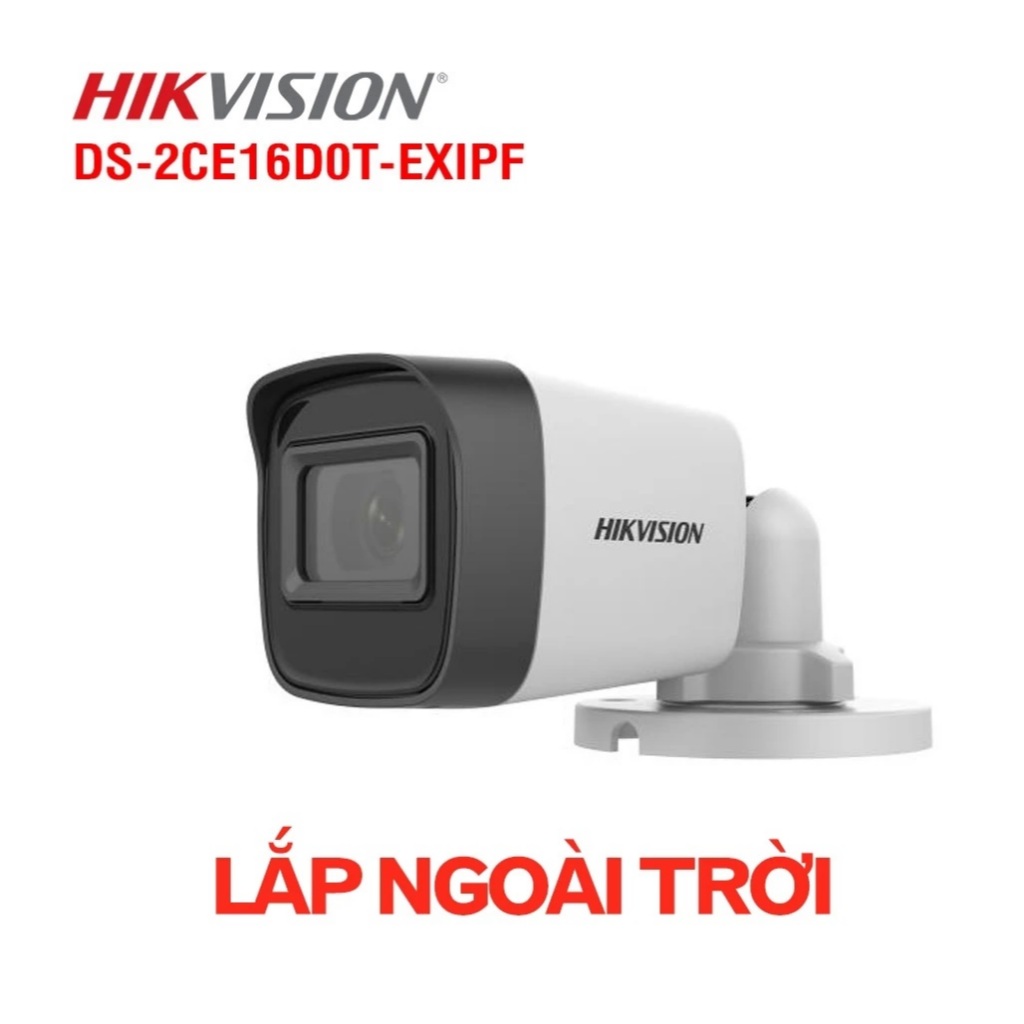 Camera  HDTVI 2MP Full HD HIKVISION DS-2CE16D0T-EXIPF |DS-2CE76D0T-EXIPF - Hàng Chính Hãng- BH 24 Th