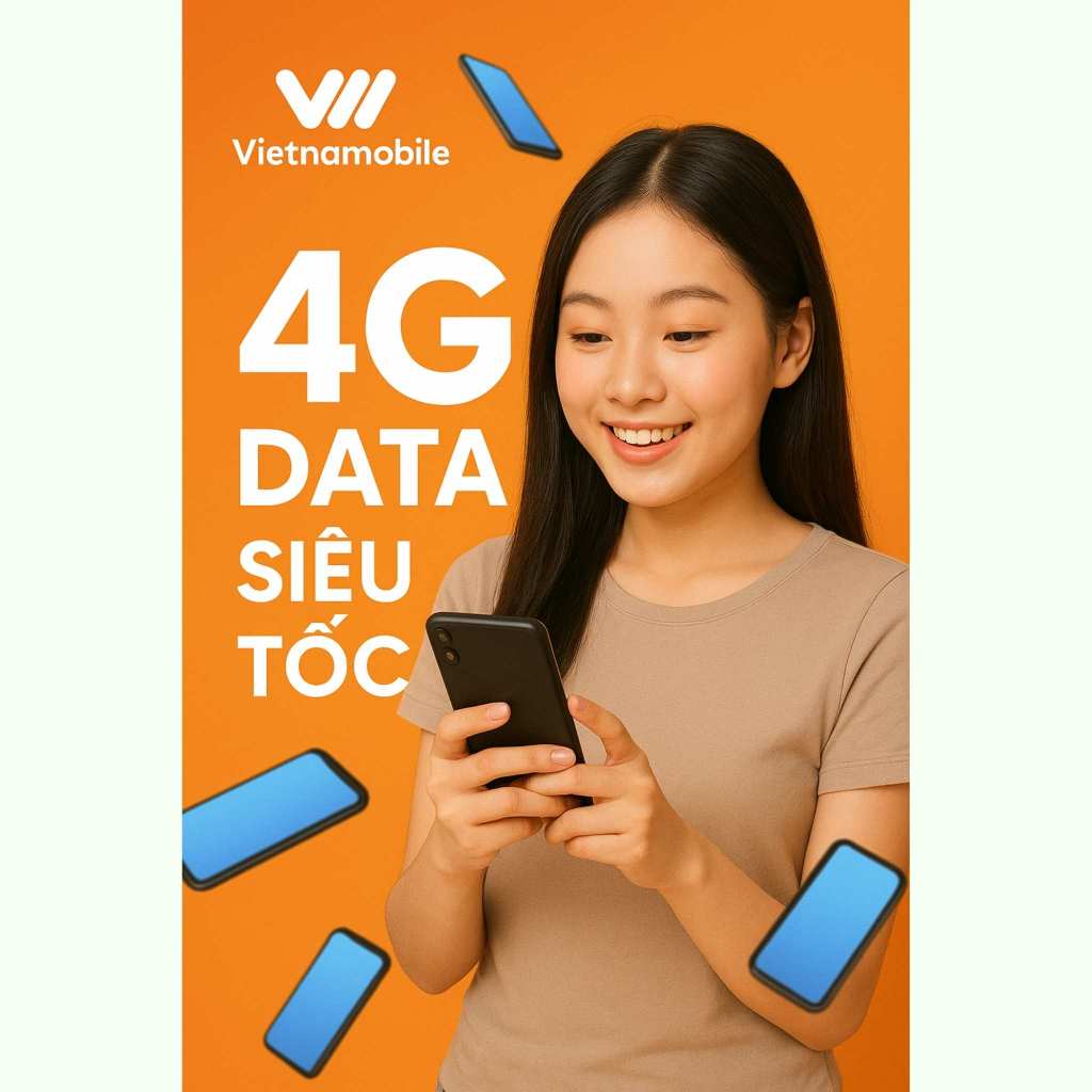 ĐIỆN THOẠI S I M Vetnamobile Data 4g Sẵn 1 Năm vào mạng 7GB/ngày 210gb/tháng, 2555GB/Năm