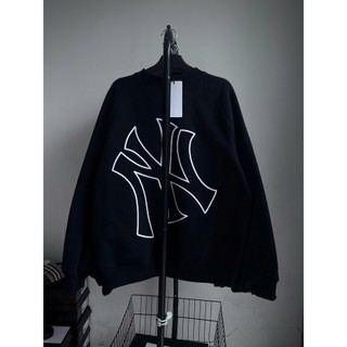  Áo Sweater NY Viền Trắng In Nghiêng 2025 Nam Nữ Form Rộng Unisex LAVIENA Nỉ Bông Dày Dặn Full Tag Mác 