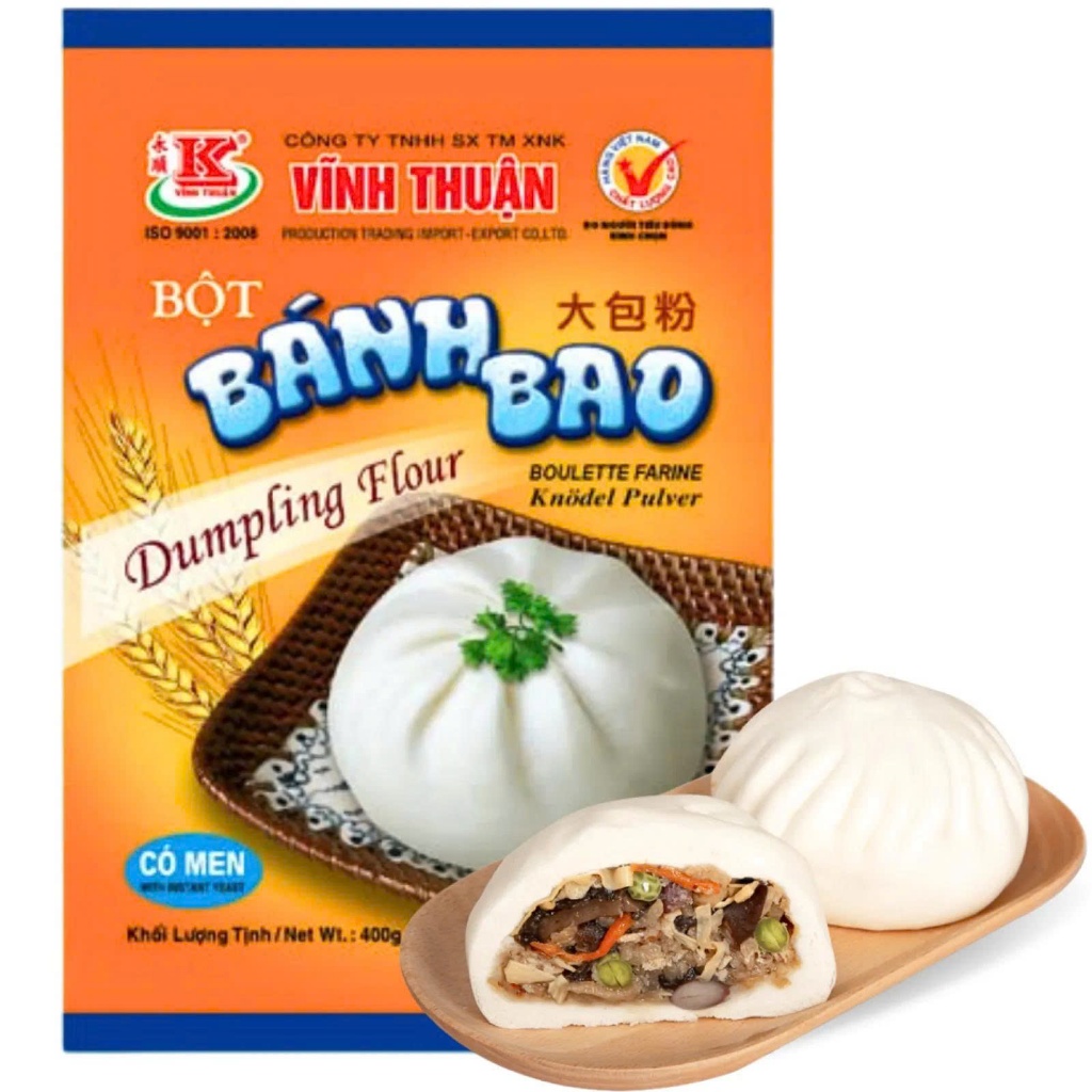 Bột Bánh Bao Vĩnh Thuận Gói 400g-Đạt Tiêu Chuẩn Xuất Châu ÂU - Chính Hãng