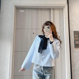  Áo dạ kẻ ô dày dặn 2 lớp khuy tiểu thư sang chảnh Samhyewear 