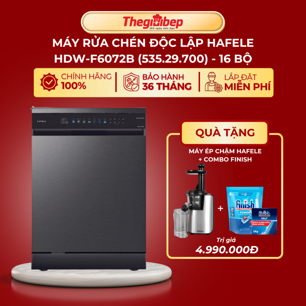 Máy rửa chén độc lập Hafele HDW-F6072B (535.29.700)
