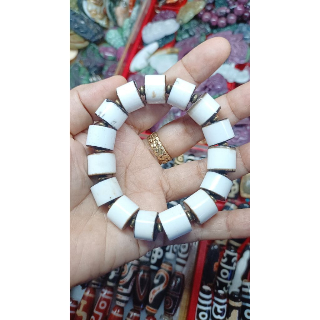 vòng tay 14ly dzi dược sư.