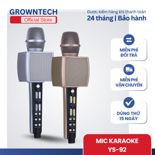  Micro karaoke bluetooth YS-92 công suất 7w âm thanh rõ pin 2600mah hát nghe nhạc ghi âm tiện lợi 