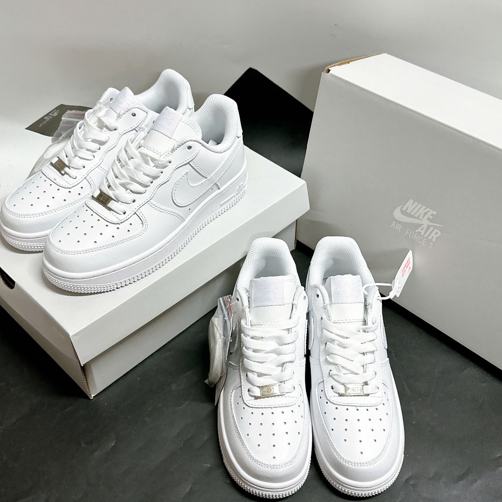 Giày Thể Thao Nike Air Force 1 Trắng – Sneaker Nam Nữ AF1 Full White Basic Bản SC Cao Cấp