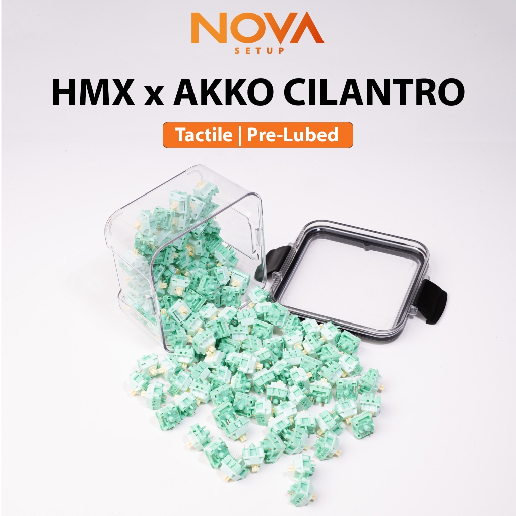 Pack 70/90 Switch HMX x Akko Cilantro tactile 58g prelubed công tắc bàn phím cơ Akko x HMX Cilantro