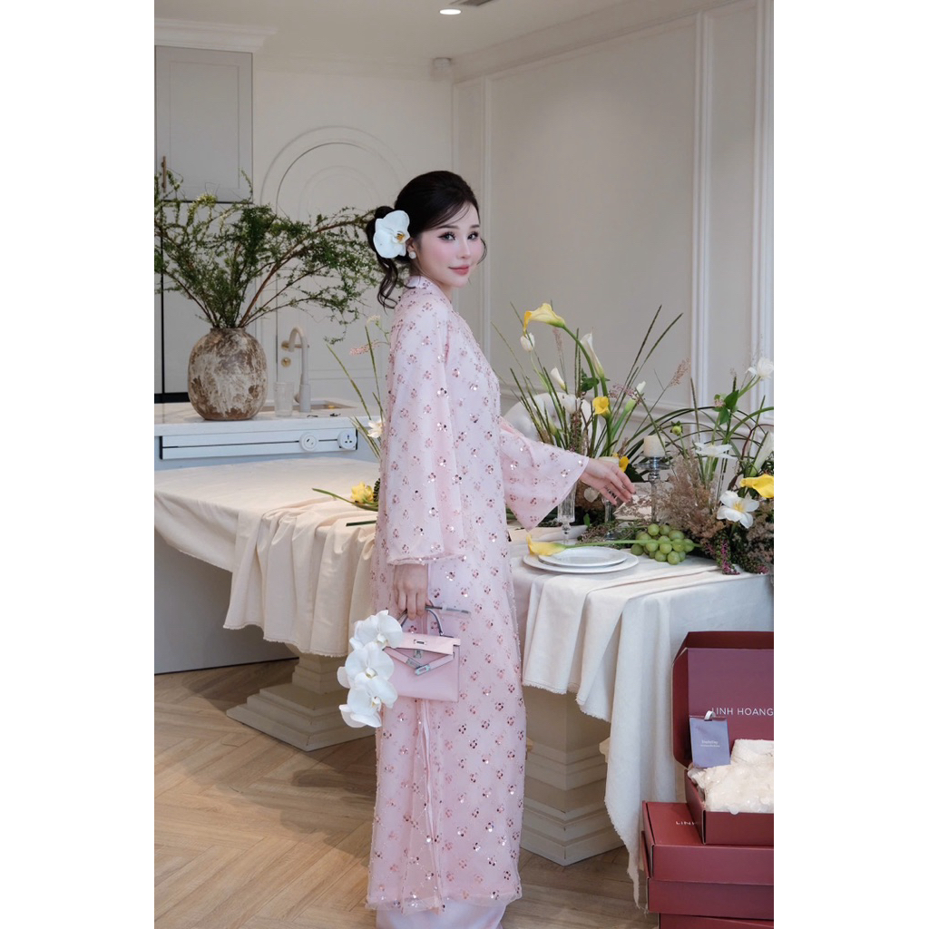 𝐒𝐡𝐢.𝐂𝐥𝐨𝐭𝐡𝐢𝐧𝐠 ♡ | Áo dài Rose Mist Couture (tặng bờm)
