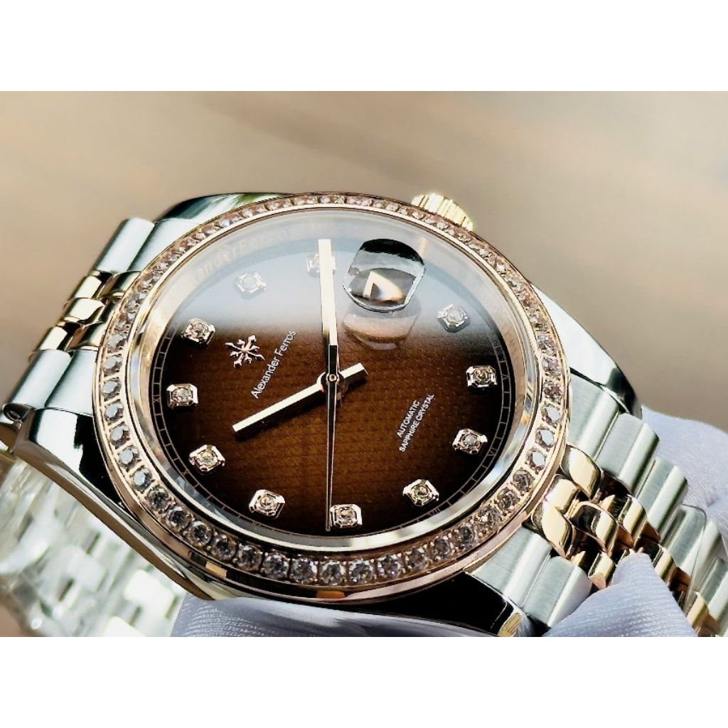 [Chính Hãng 100%] Đồng Hồ Nam Alexander Ferros 8021D/08 (8021) Máy Cơ (Automatic) Kính Sapphiare Mặt