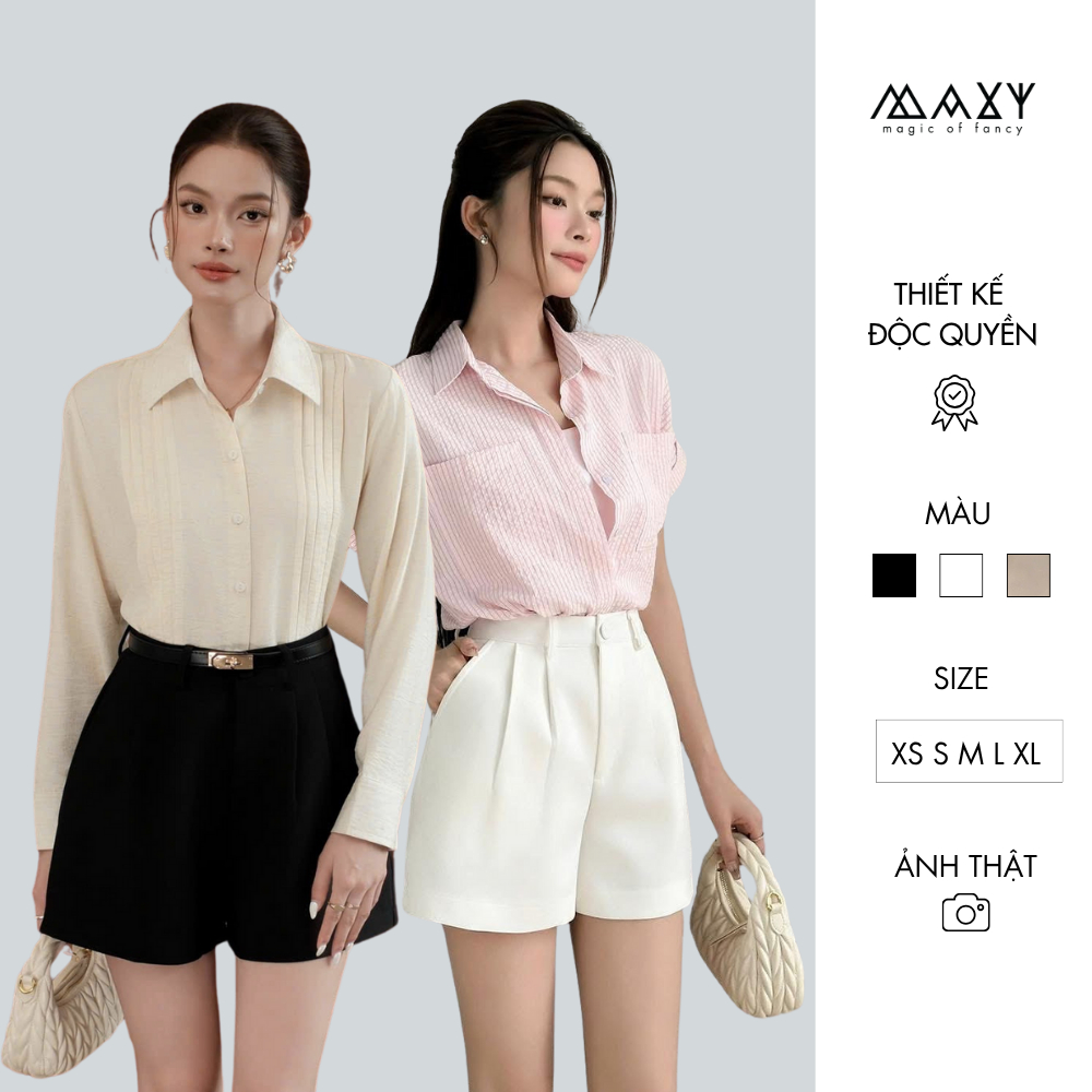 [ BEST SHORT ] Quần short ngắn nữ xếp ly Blanc Short Maxy Workshop