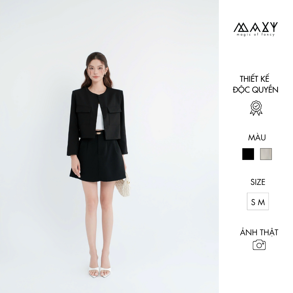 Áo khoác thu đông hai túi thanh lịch Pocket Jacket Maxy Workshop