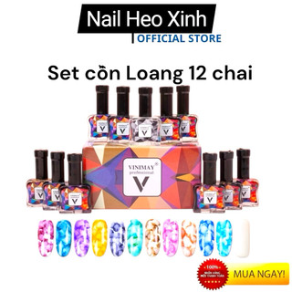  Set cồn loang Vinimay 12 màu chính hãng chuyên dụng sơn móng 