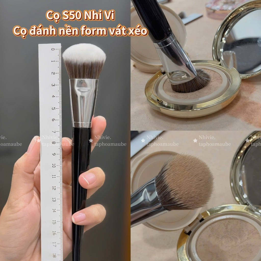 Cọ Đánh Nền Trang điểm S50 Form To Cọ Mướt S50 Cọ NhiVi