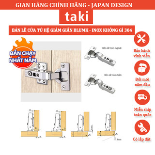 {Hàng Cao Cấp} Bản Lề Cửa Tủ BLUMK, INOX 304, Bản Lề Cánh Tủ Giảm Chấn Cao Cấp - Tháo Lắp Nhanh [tặng kèm vít] 1