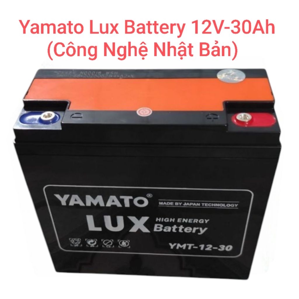 Ắc Quy Xe Máy Điện Yamato Lux Battery Pro (12V-30AH) Phiên Bản Mới Chịu Nhiệt Rất Cao Chính Hãng