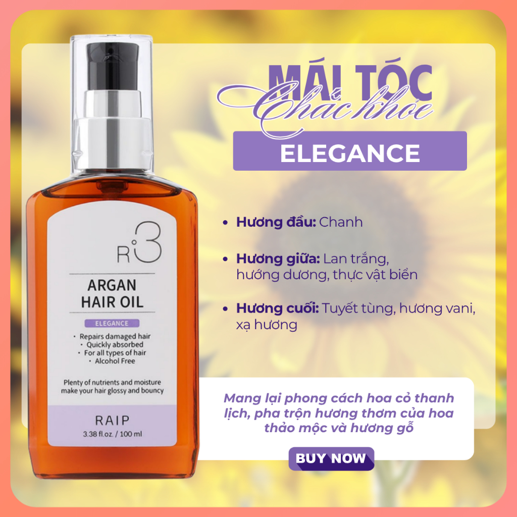 Tinh dầu dưỡng tóc RAIP LAB R3 Argan hương Elegance Hàn Quốc  100ml | BigBuy360 - bigbuy360.vn