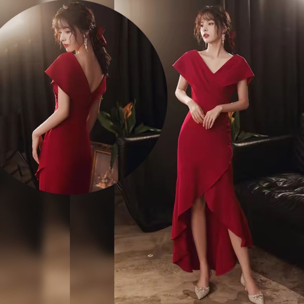 Đầm đuôi cá màu đỏ dạ hội dự tiệc
