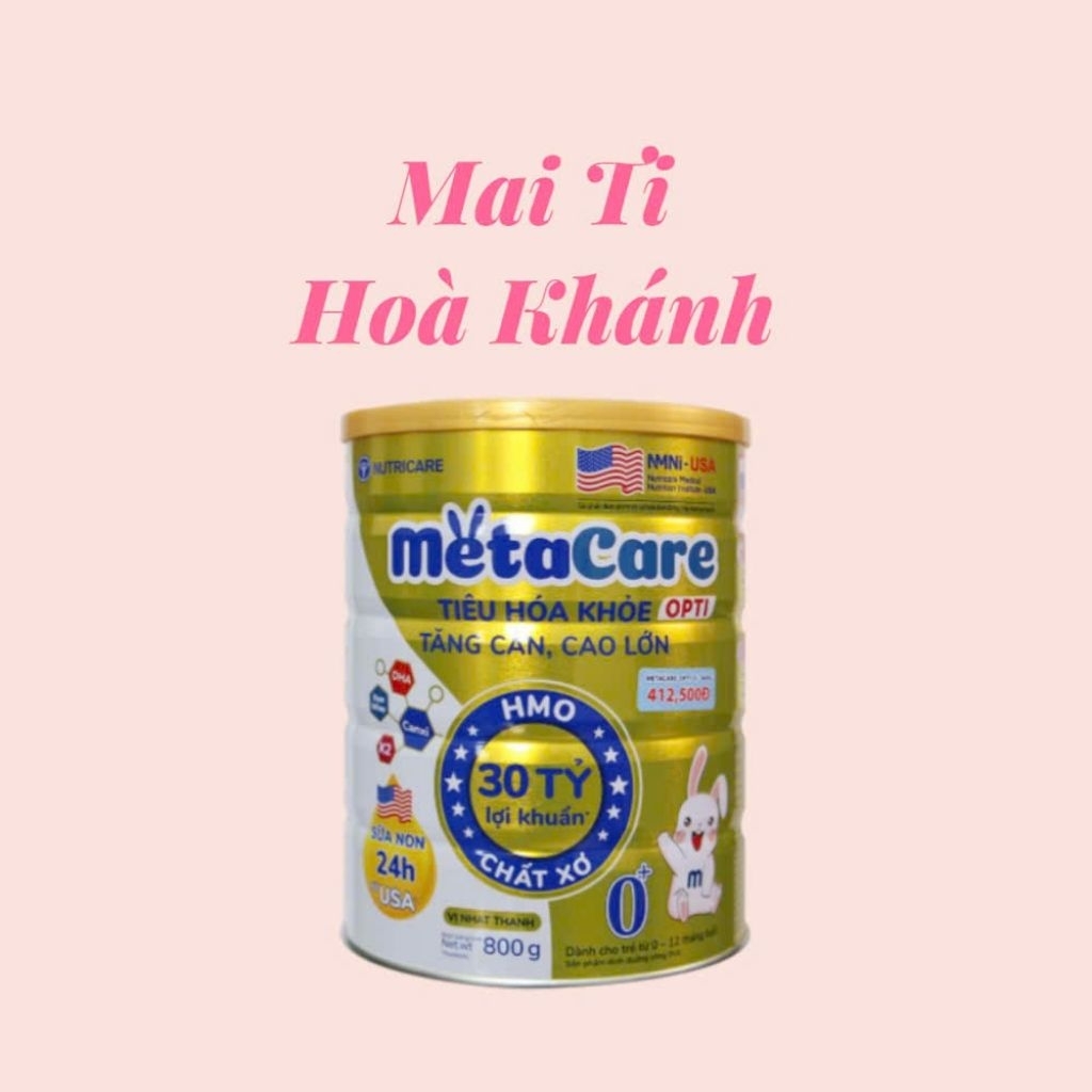 Sữa bột Metacare Opti 0+ lon 800g (Date mới, Mẫu mới)