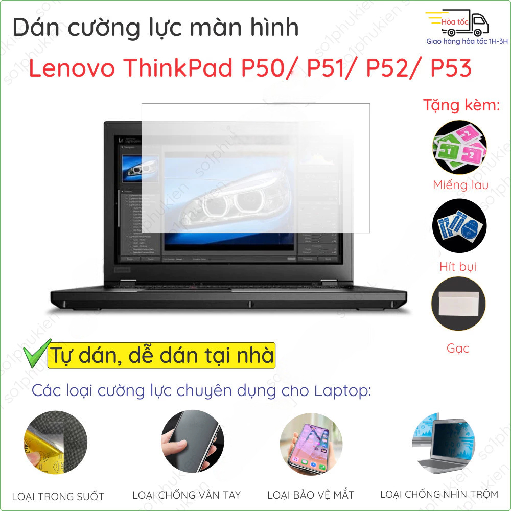 Dán màn hình cường lực dành cho laptop Lenovo ThinkPad P16 P16s P16v Gen 1 2 3 P50 P51 P52 P53 P1 na