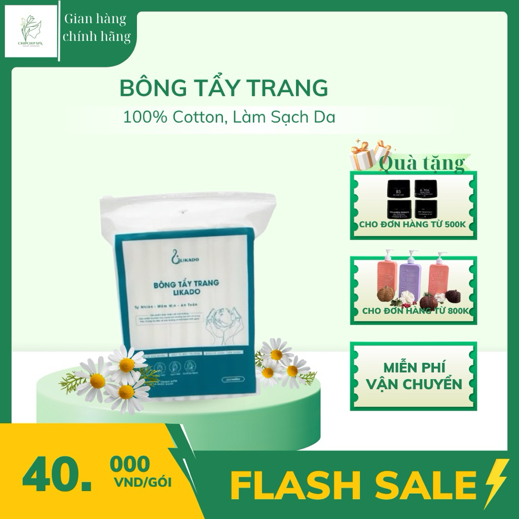 Bông Tẩy Trang Siêu Dai Likado 3 Lớp
