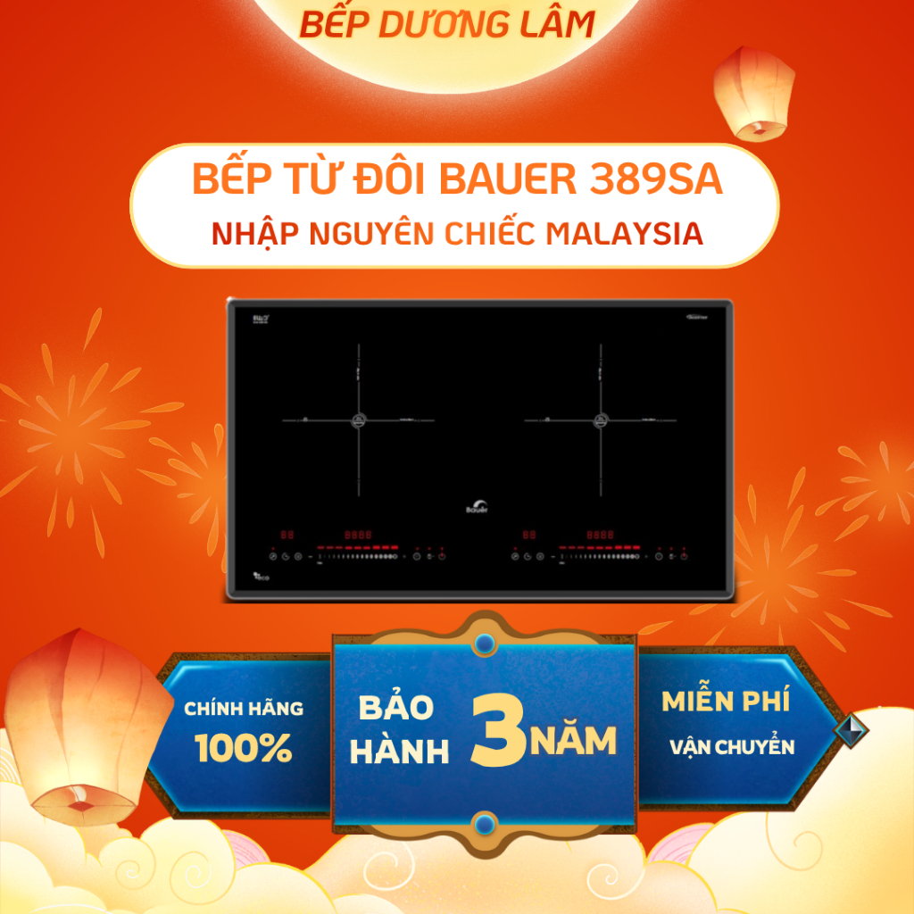 Bếp Từ Đôi Bauer BE 389SA / Bếp Từ Đôi Bauer BE 366SA  ✅ Nhập khẩu nguyên chiếc Malaysia