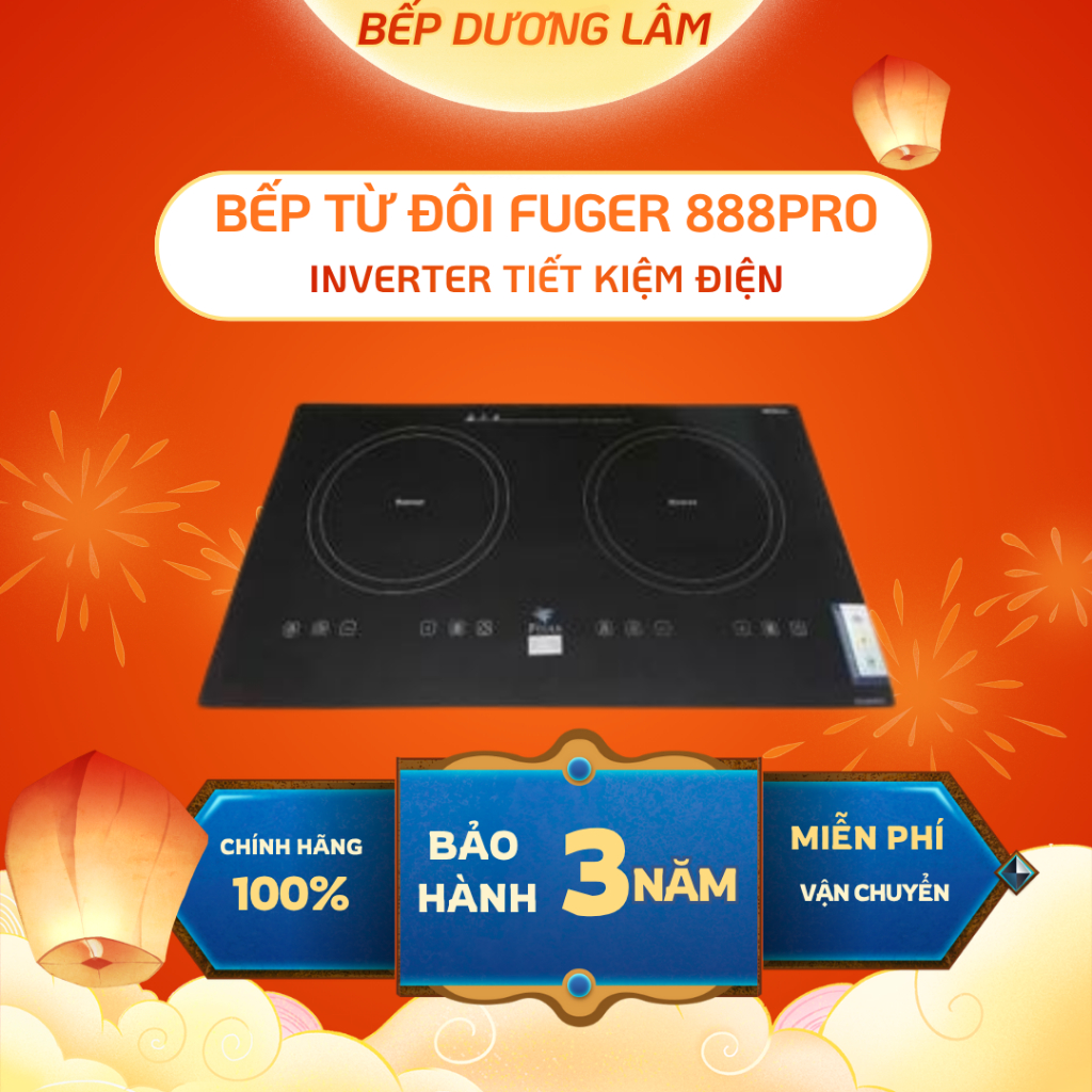 Bếp từ đôi FUGER 888PRO | Model 2024 | Công nghệ Đức | Bảo hành chính hãng 2 năm
