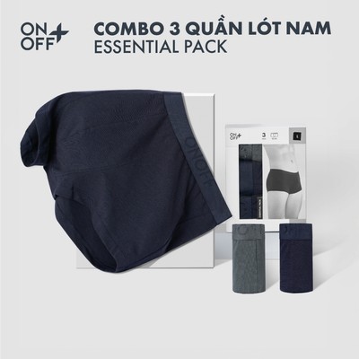 Hộp Pack 3 quần lót nam trunk Bamboo Plus mang lại cảm giác êm ái và linh hoạt ONOFF - 18UO25A490