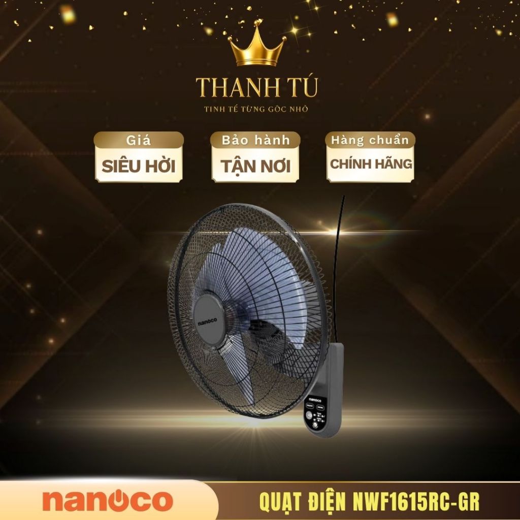 Quạt Điện Nanoco NWF1615RC-GR/ NWF1615RC-LG – Quạt mạnh, chạy êm, dùng bền