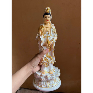 Hoả Tốc - Tượng Phật Quan âm đứng 38cm đủ màu lựa chọn