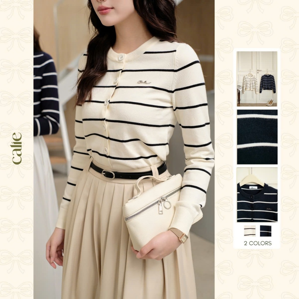 (HNLV) Áo cardigan len dệt, chất liệu mềm mại, form basic, sang trọng, thanh lịch thời trang thiết k