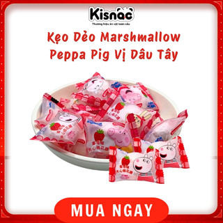 Kẹo Dẻo Marshmallow Peppa Pig Vị Dâu Tây Yi Zhi 22g – Ăn Vặt Ngọt Ngào Dễ Thương Kisnac