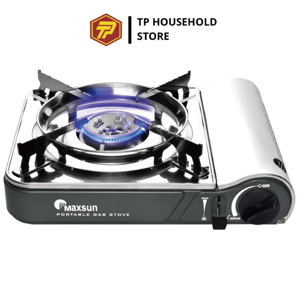 Bếp gas mini Maxsun MS-3800SP/ Công suất cao/ Chân kiềng Inox/ Hàng chính hãng