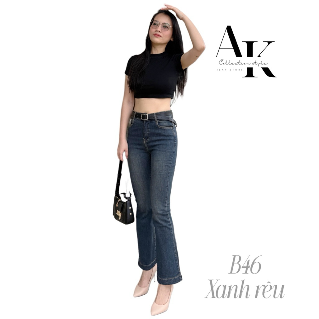 Quần Jean Nữ Ống Loe B46 AKJ co giãn Tôn Dáng
