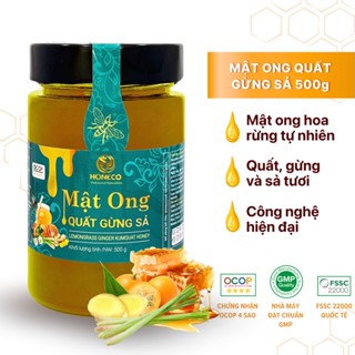  Mật ong tắc Quất gừng sả HONECO 500g - Tăng cường sức đề kháng bảo vệ đường hô hấp:ho cảm cúm cảm lạnh 