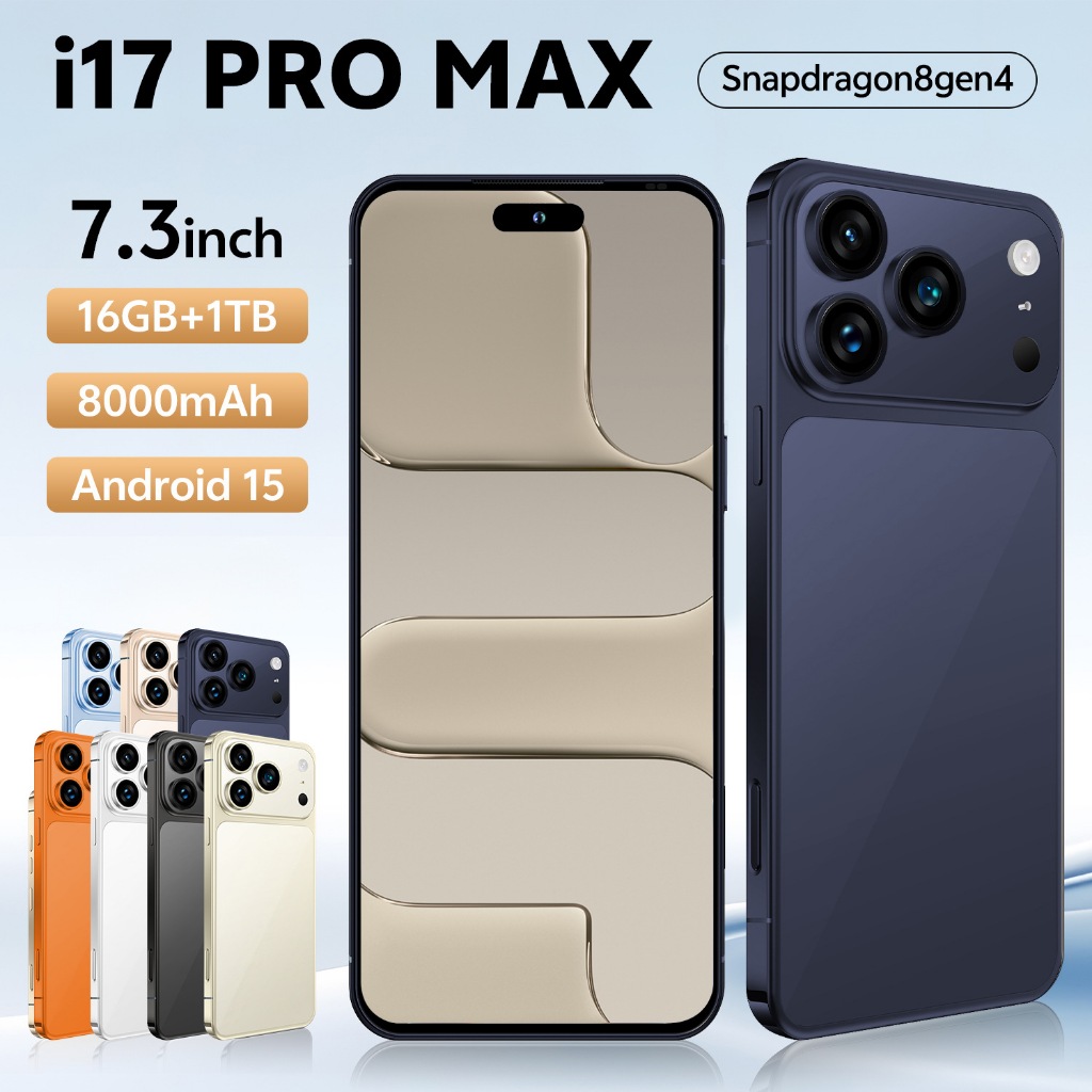 【COD】i17 Pro Max điện thoại thông minh 6.9inch HD đt Đài FM 8G/256GB điện thoại rẻ cho học sinh 3G/4