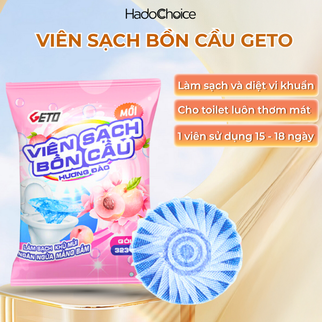 Viên sạch bồn cầu Geto viên thả bồn cầu sạch khuẩn tẩy sạch mảng bám khử mùi diệt vi khuẩn toilet