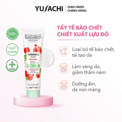 Tẩy tế bào chết Evoluderm làm sạch sâu lỗ chân lông, dưỡng da tươi trẻ 150g