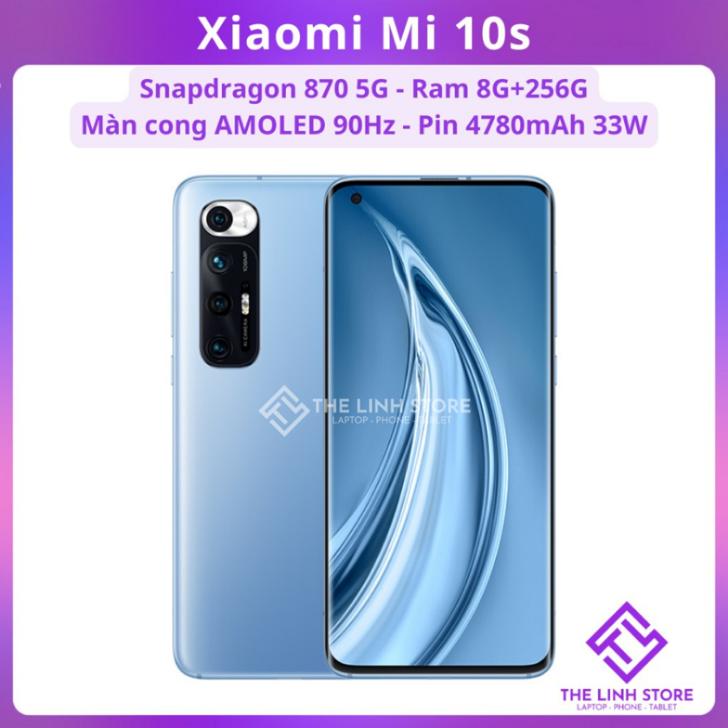  Điện thoại Xiaomi Mi 10S Màn AMOLED 90Hz - Snapdragon 870 loa HarmanKardon 