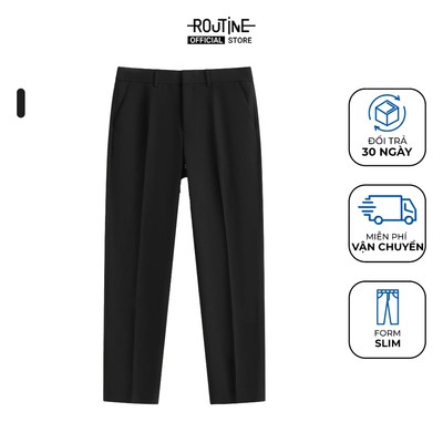 Quần Tây Nam Dài Trơn Form Slim - Routine 10F24PFO003