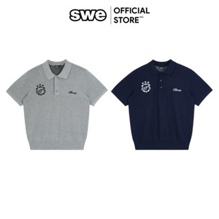  Áo Polo Len Tay Ngắn Local Brand SWE KNIT POLO - Navy Xám 
