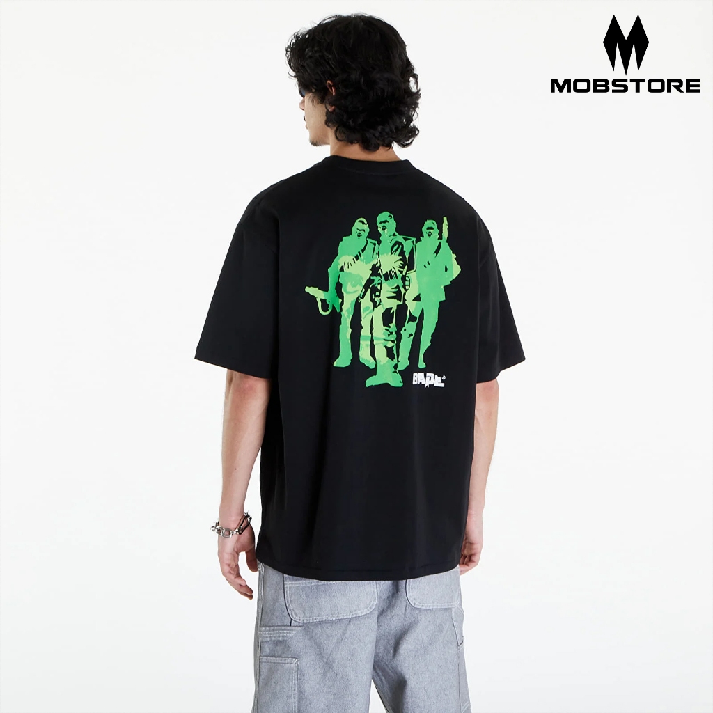 Áo Thun Bape Army Relaxed Fit Form Rộng Unisex Cotton Cao Cấp Dày Dặn  - MOB STORE