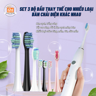 Combo 3 đầu S100 Pro bàn chải thay thế dành riêng cho bàn chải đánh răng điện_Phụ kiện HOMI