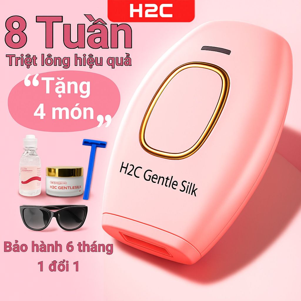  Máy triệt lông mini Triệt lông vĩnh viễn 5 cấp công nghệ IPL H2C Geltlesilk 