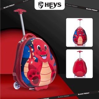 Vali Trẻ Em Heys Travel Tots S Dinosaur Red Nhựa PC cao cấp, Trọng Lượng Siêu Nhẹ Cho Bé