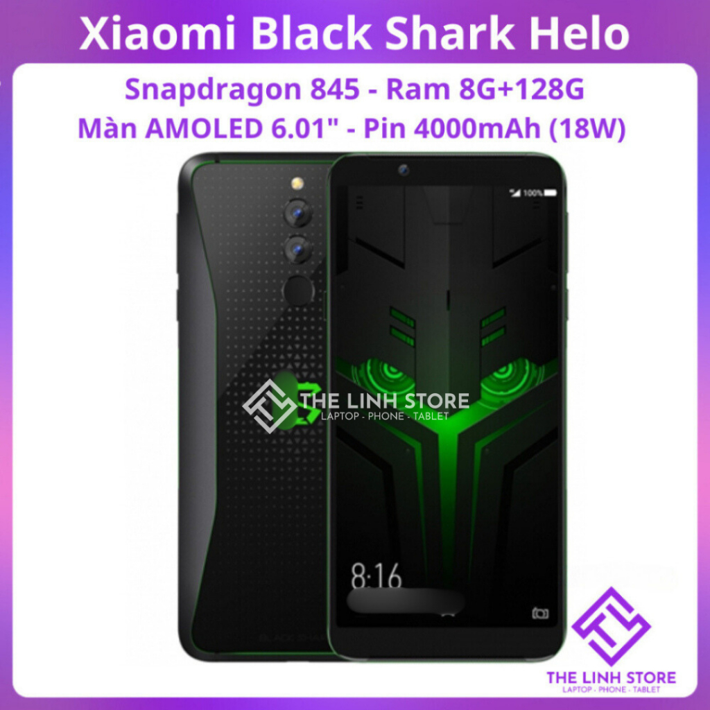 Điện thoại Xiaomi Black Shark Helo màn AMOLED 6 inch - Snapdragon 845 ram 8G 128G