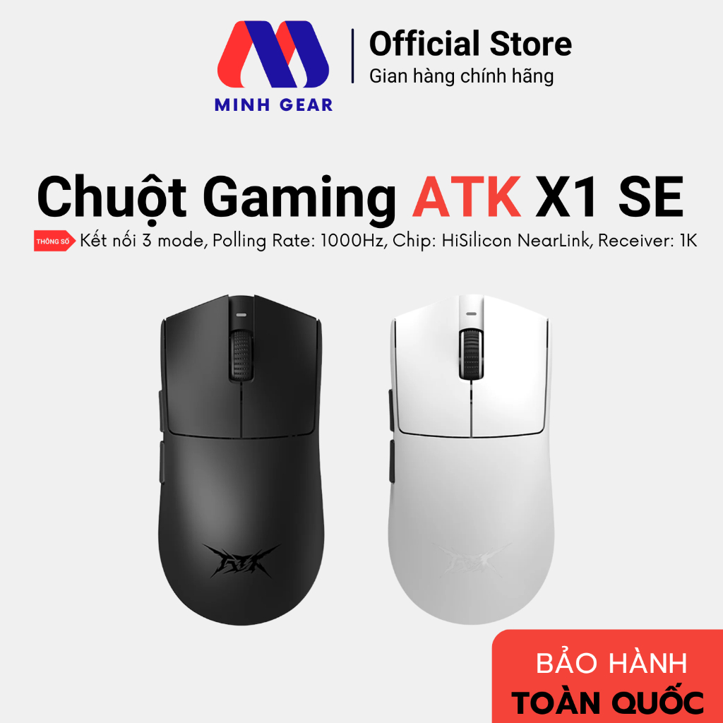 Chuột Gaming ATK X1 SE Tri-mode Nearlink - Hàng Chính Hãng
