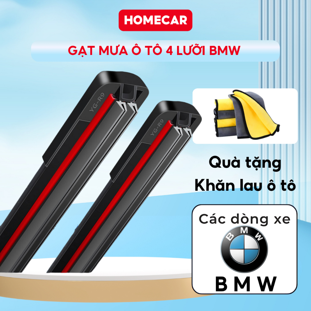 Cần Gạt Nước Ô Tô BMW Homecar Gạt Mưa BMW 3 Series 5 Series X1 X3 X6 Chính Hãng Dễ Lắp Đặt Tại Nhà