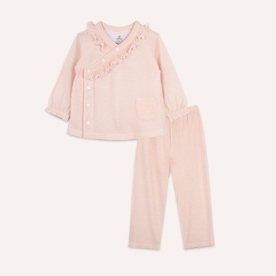 Bộ dài tay cài chéo Bubaby cho bé từ 6 tháng